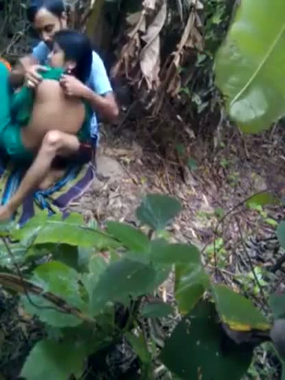 Newly wed couple enjoy outdoor sex on their honeymoon